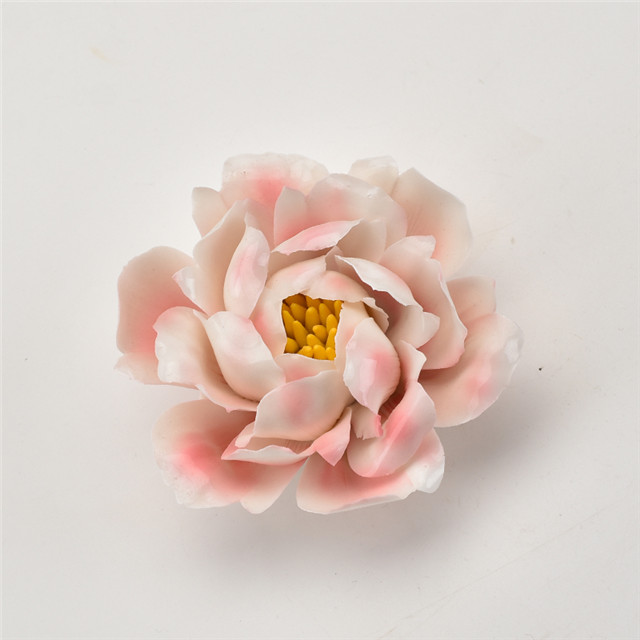 Personalizado Por Atacado Decoração de Casa Estátua de Porcelana Artesanato Artesanal Estatueta Flor Cerâmica