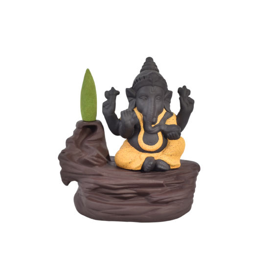 Cerâmica Ganesha Waterfall Rackflow Incense Burner Producedora de queimador 