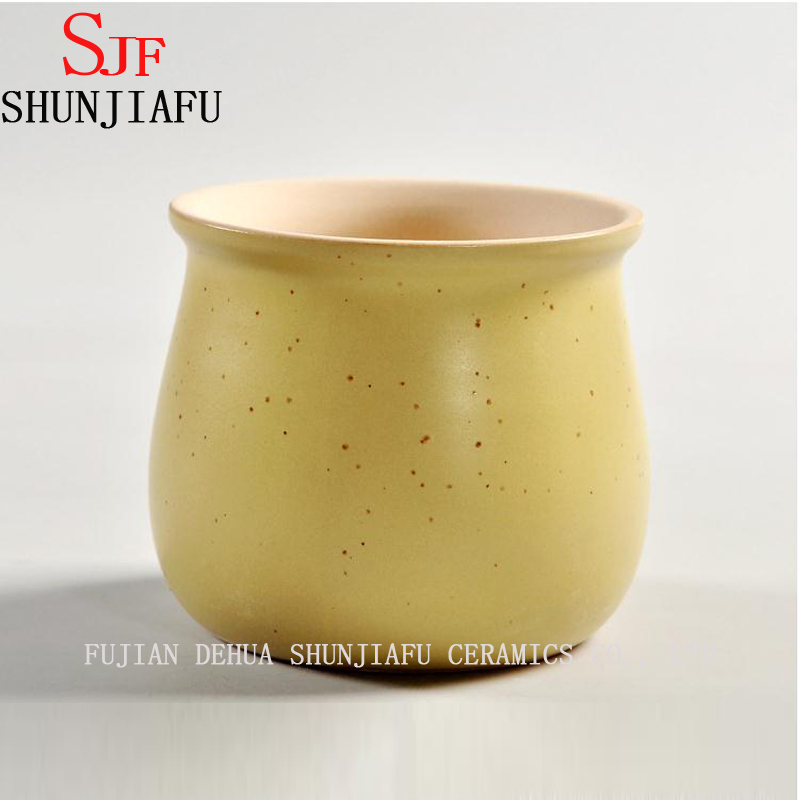 Macaron Cer&acirc;mica Cor Carnuda Planta Vasos Pequenos Vaso