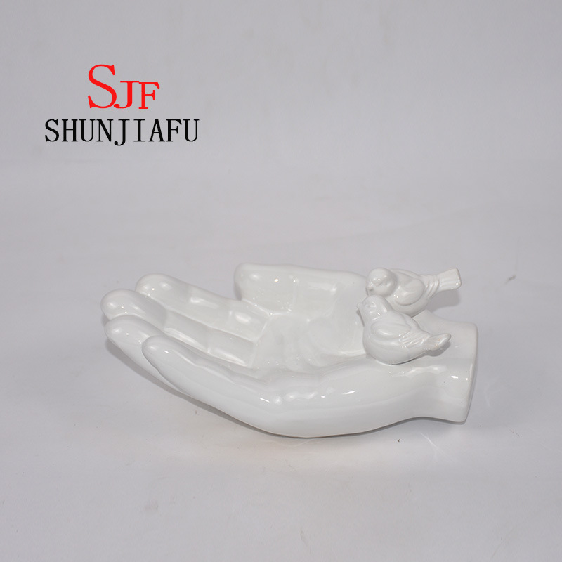 Lanche de bergamota cer&acirc;mica ou prato / prato de frutas para utens&iacute;lios de cozinha (azul)