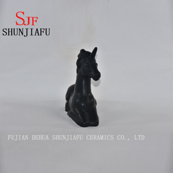 Galo de Cerâmica Sentado Galopar para Ornamentos Caseiros