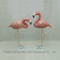 Estatueta de cerâmica Flamingo em pé para decoração