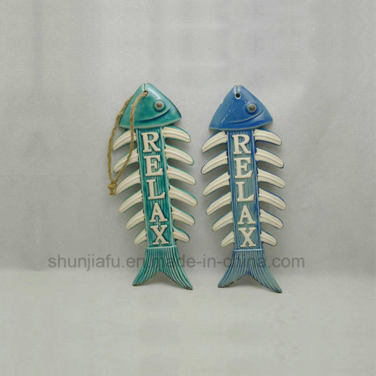 Ornamento cerâmico da mobília do pendente dos peixes do alto mar