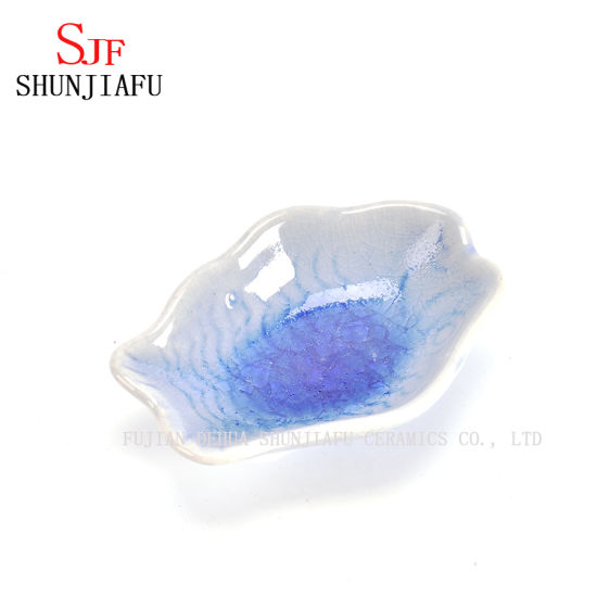 Colher de molho de cerâmica em forma de colher cor branca colher de degustação de porcelana