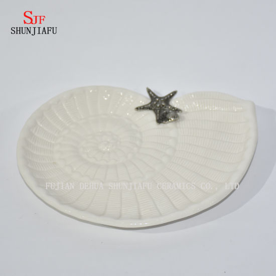 Pratos de peixe em cerâmica Multi-Purpose Talheres Louça-Ocean Series