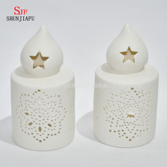 Suporte de vela de cerâmica Tealight Holder para luzes de chá