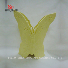4 cores, multi-função borboleta vaso de cerâmica de mesa para tubo de flor ou pauzinhos
