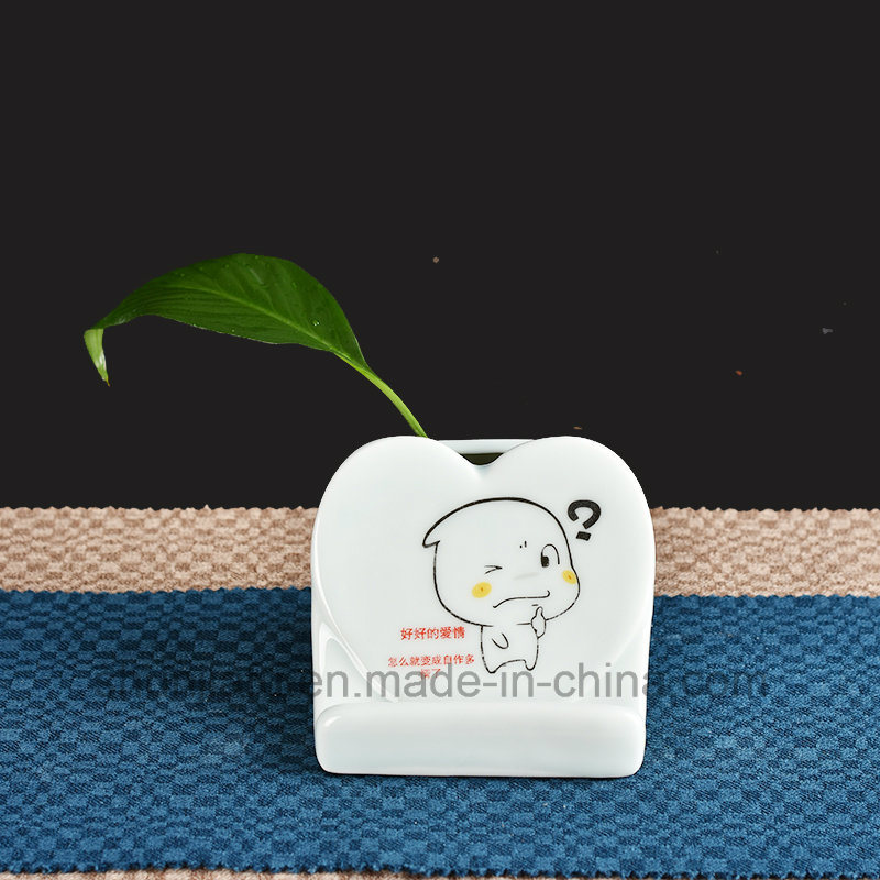 M&atilde;o desenho tipo vaso de cer&acirc;mica suporte do telefone m&oacute;vel