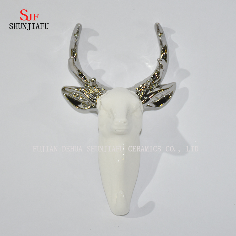 Decora&ccedil;&atilde;o cer&acirc;mica da decora&ccedil;&atilde;o da parede da cabe&ccedil;a dos cervos da taxidermia / chifre de galvaniza&ccedil;&atilde;o do ant&iacute;lope
