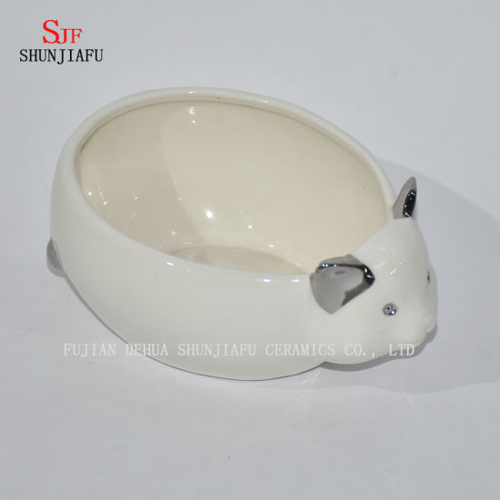 Saboneteira / placa cerâmicas da banheira da forma animal