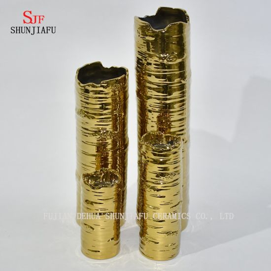 Castiçais Acabamento Dourado Metal Ideal Presente Decoração Casamento, Festa, Casa, SPA, Aromaterapia,, Votiva, Luz do chá, Vela Jardim Vaso / Floral