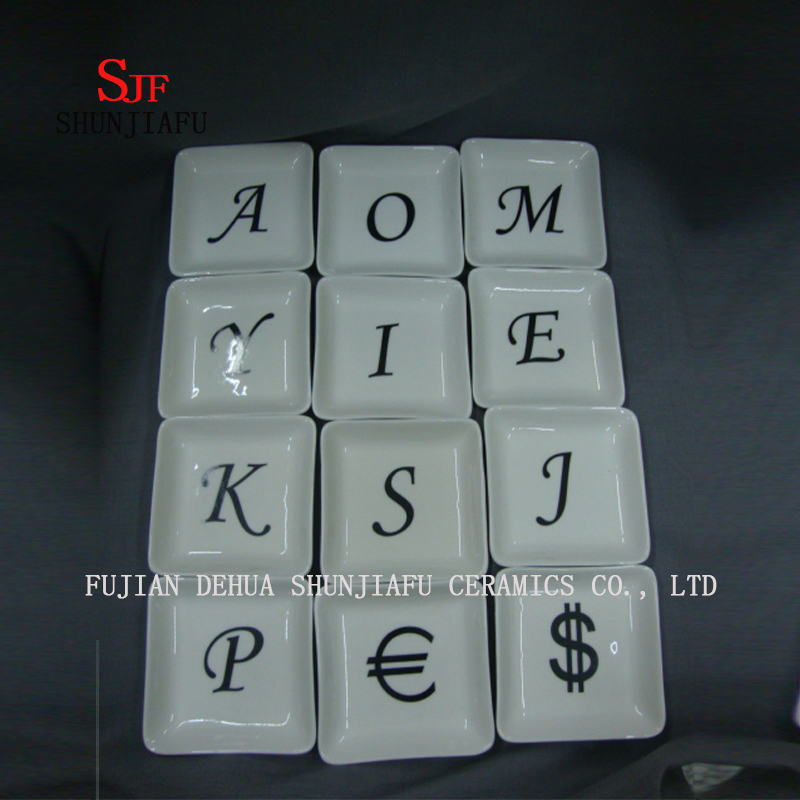 4 PCS & Cer&acirc;mica Pratos De Natal Pratos De Porcelana Pires Tigela Lou&ccedil;a (forma circular)