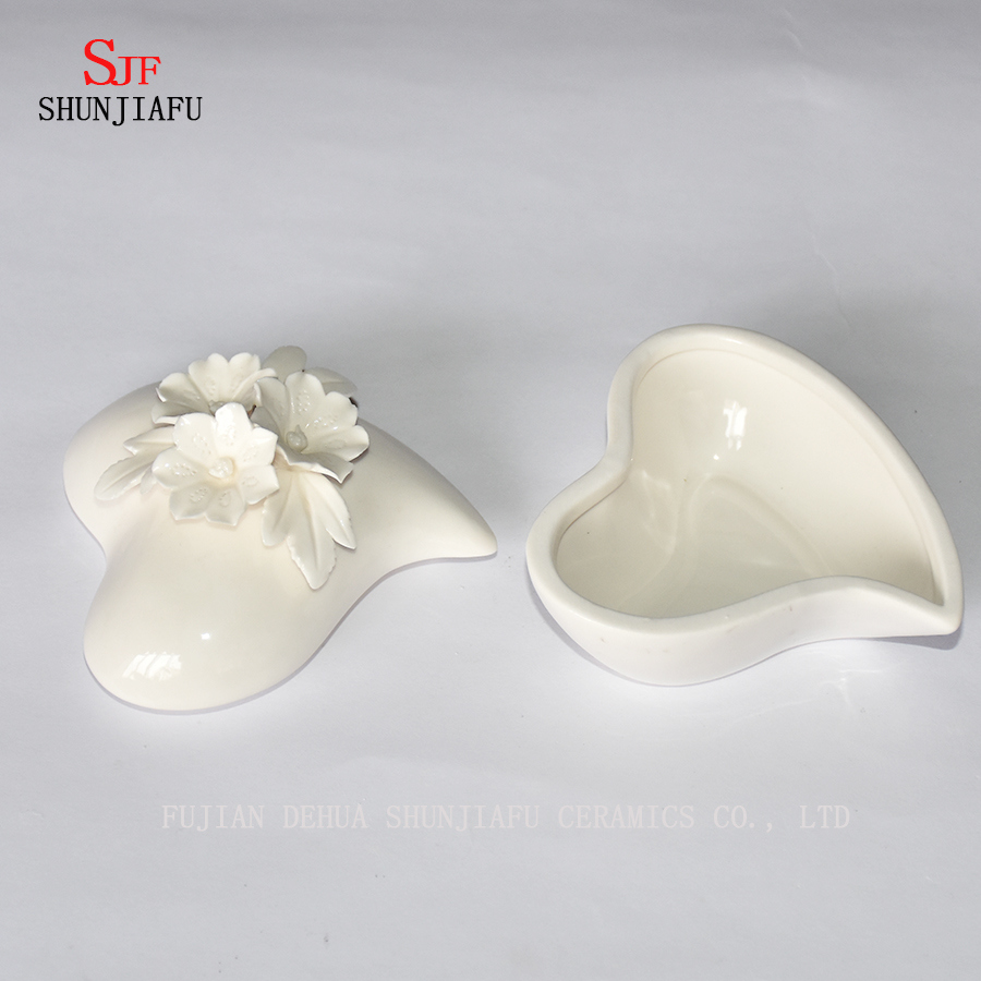 Organizador da j&oacute;ia da forma do amor, caixa de j&oacute;ia cer&acirc;mica