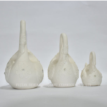 Banco de cisnes de cerâmica com cristal artificial, faz um presente único perfeito, berçário Dé Cor, lembrança, cofrinho Orsavings para crianças, branco