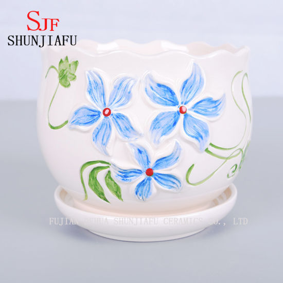 Vaso de flores cerâmico silenciosamente elegante fresco