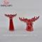 Cabeça de antílope de cerâmica para decoração de casa pérola vitrificada vermelho