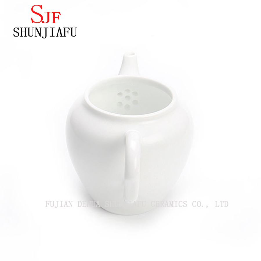 Cl&aacute;ssico branco 6 x&iacute;caras de bule de cer&acirc;mica para decora&ccedil;&atilde;o