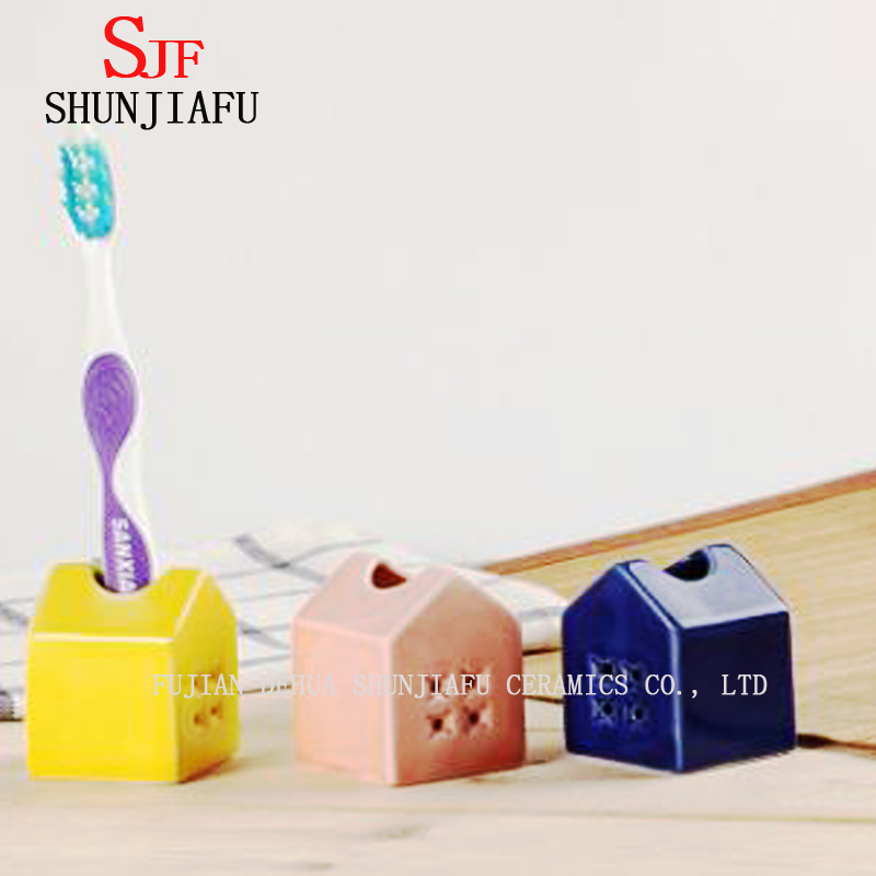 Suporte de escova de dentes cer&acirc;mica para decora&ccedil;&atilde;o em casa