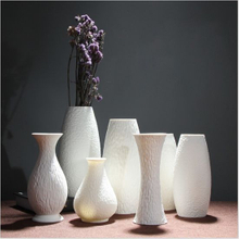 Preço de fábrica no atacado Vários Vaso de flor de porcelana branca elegante e cerâmica