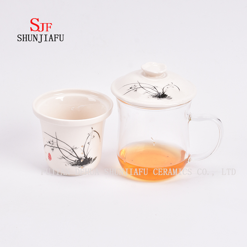 Mais Estilo e cores Copo de ch&aacute; para escrit&oacute;rio em casa, 400 ml