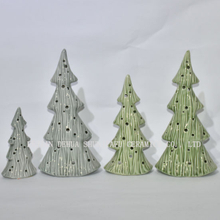 Suporte cerâmico da vela da árvore de Natal para a decoração de salão da casa / lazer