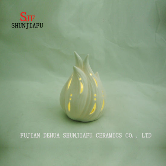 Presentes e Decoração Castiçal de Cerâmica Tealight, Castiçal da Árvore de Natal, Castiçal em Botão de Flores