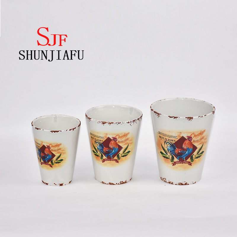 3 Tamanho Vintage Planta Cer&acirc;mica Decorativa Senhor Pumpkin Flowerpot