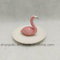Caixa de jóias de cerâmica rosa Flamingo