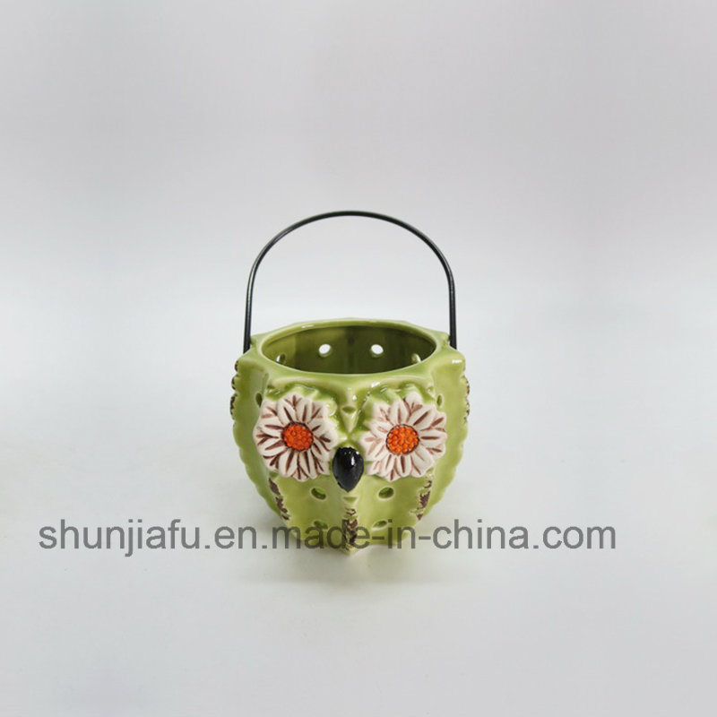 Tipo vaso de cacto verde de decora&ccedil;&atilde;o de cer&acirc;mica