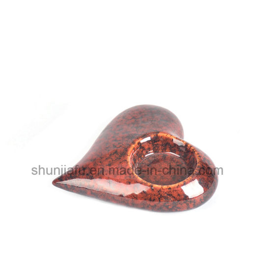 Castiçais de cerâmica em forma de coração de decoração de amor