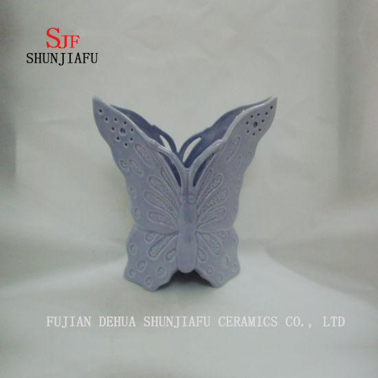 4 cores, multi-função borboleta vaso de cerâmica de mesa para tubo de flor ou pauzinhos