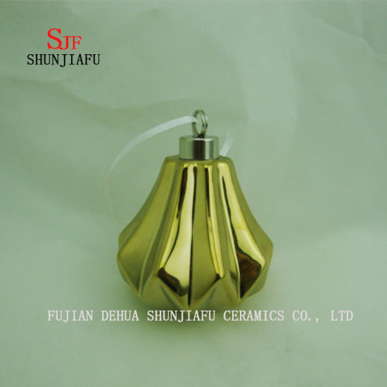 Galvanoplastia forma de origami de cerâmica pendurar na casa / decoração de escritório / A