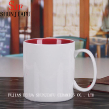 Canecas de café personalizadas em copo cerâmico (interior colorido)