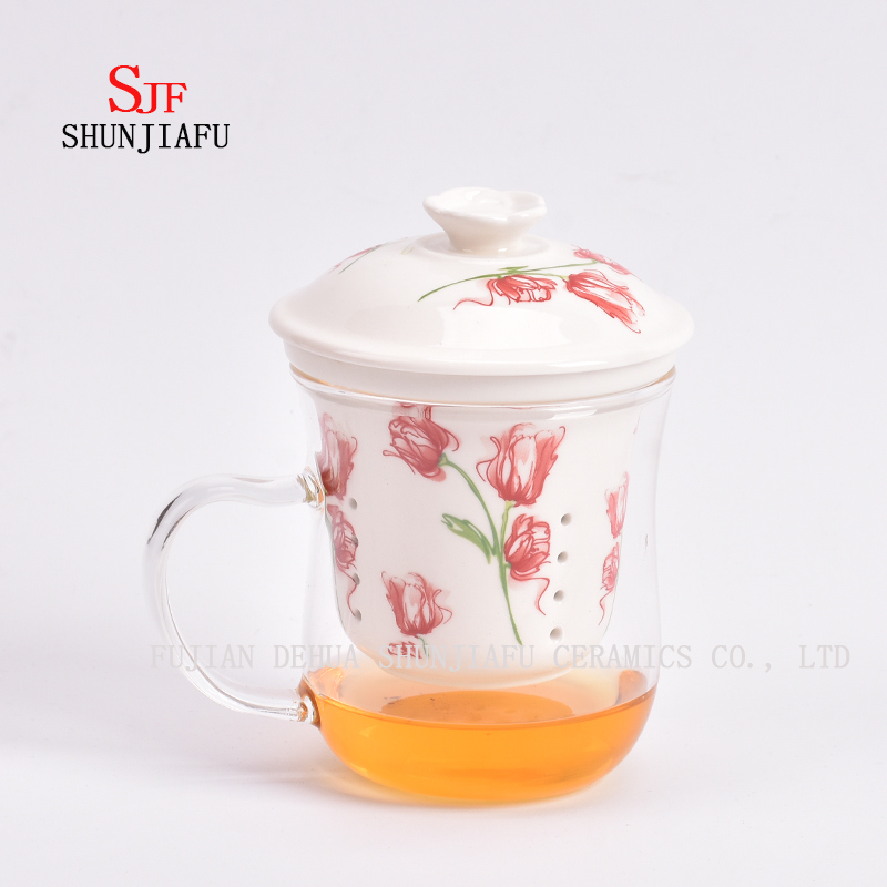 Mais estilo e cores Office Household Flower Tea Tea Cup