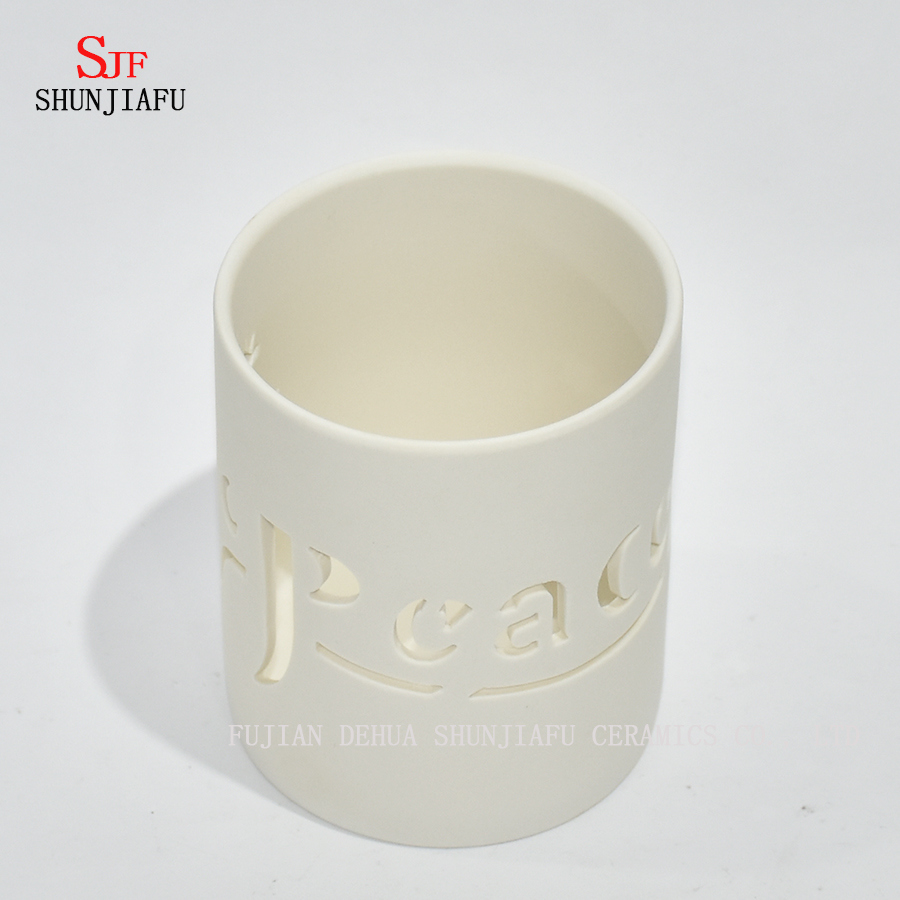 Casti&ccedil;al de cer&acirc;mica Tealight Casti&ccedil;al Casti&ccedil;al para luzes de ch&aacute; esculpidas por m&aacute;quina / a