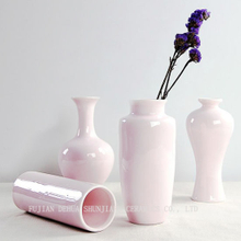 Vaso de cerâmica design rosa para decoração de casa