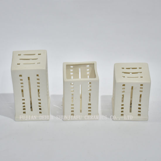 Escolha moderna da forma da arquitetura, velas votivas sem chama multicoloridas do diodo emissor de luz com interruptor de botão / cerâmico