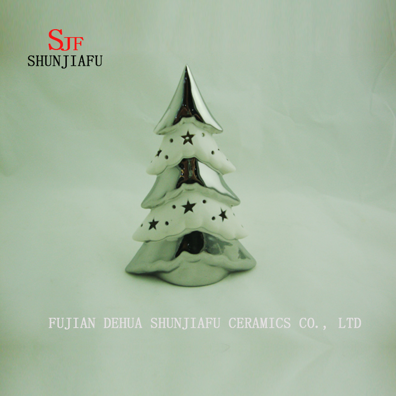 &Aacute;rvore de galvaniza&ccedil;&atilde;o cer&acirc;mica de galvaniza&ccedil;&atilde;o iluminada cer&acirc;mica do Xmas da mesa