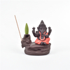 Queimador de incenso vermelho de cerâmica Ganesha Backflow Waterfall counterflow Smog