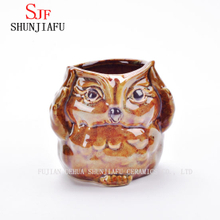 5 Design De Cerâmica Dos Desenhos Animados De Cerâmica Coruja Porcelana Animal Vaso De Flores / C