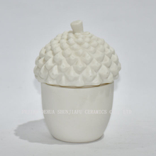 Frasco em forma de abacaxi de cerâmica branca criativa