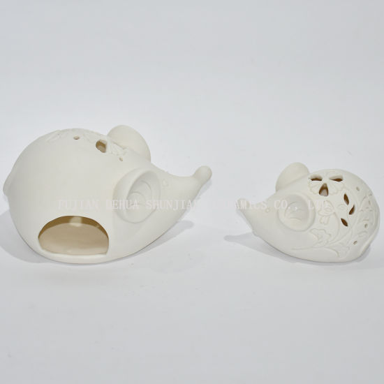 Forma de rato Design cerâmico Chá Luz Lanterna de tempestade - Suporte de vela / presente de Natal