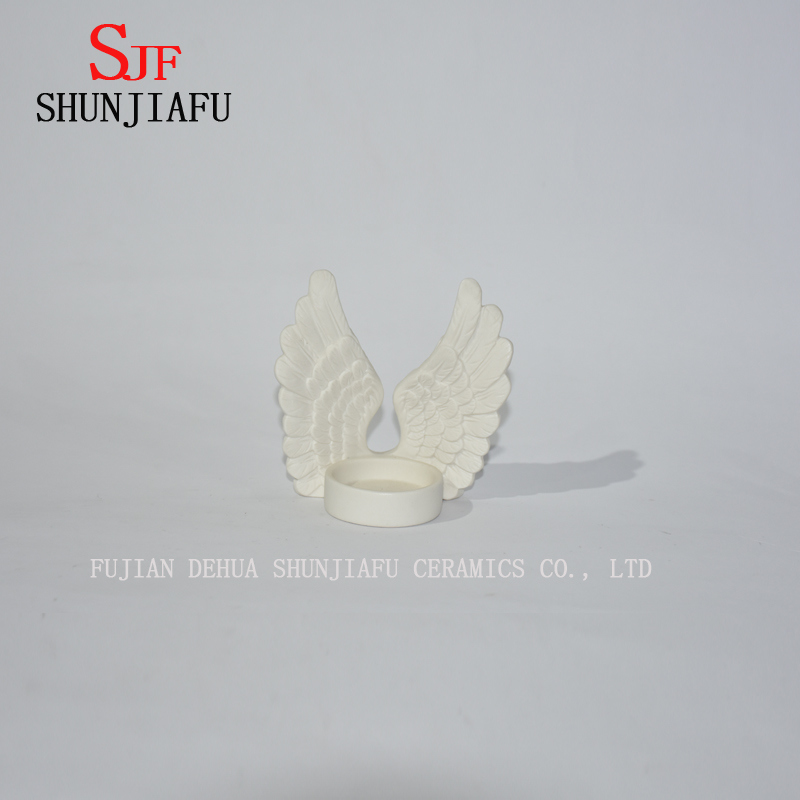 Angel Wings Ceramic Casti&ccedil;al Ornamentos / Casa / Decora&ccedil;&otilde;es de Natal
