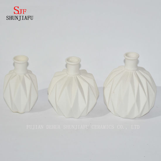 Garrafas de cerâmica branca multi-estilo - vaso de cerâmica / conjunto de 3