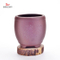 Vasos de carne redondos de areia mais pura com padrões florais Plantadores de suculentas Jardim / vasos de plantas pequenos em cerâmica
