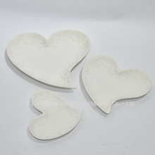 Novo design, placa de bolo de forma de coração de amor branco para festa / decoração de casa