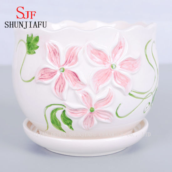 Vaso de flores cerâmico silenciosamente elegante fresco