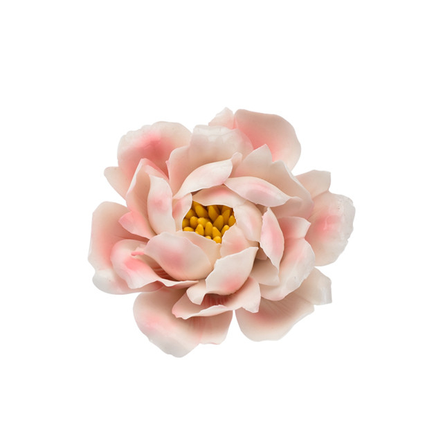 Personalizado atacado decoração de casa estátua de porcelana artesanato artesanal estatueta flor de cerâmica