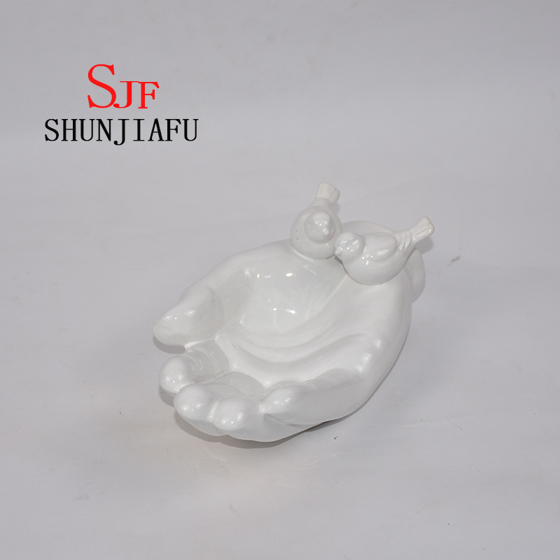 Lanche de bergamota cer&acirc;mica ou prato / prato de frutas para utens&iacute;lios de cozinha (azul)