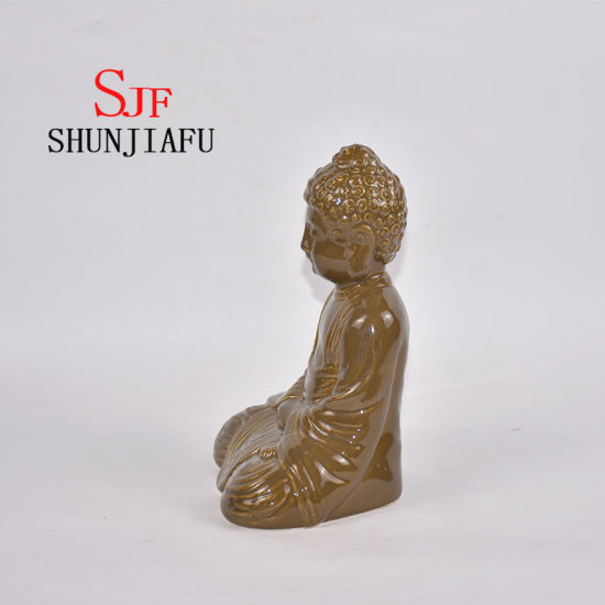 Buda de cerâmica sentado para decoração de casa / decoração de mesa